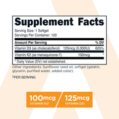 TransformHQ Vitamin K2 MK7 and D3 capsules close-up ready for daily intake.