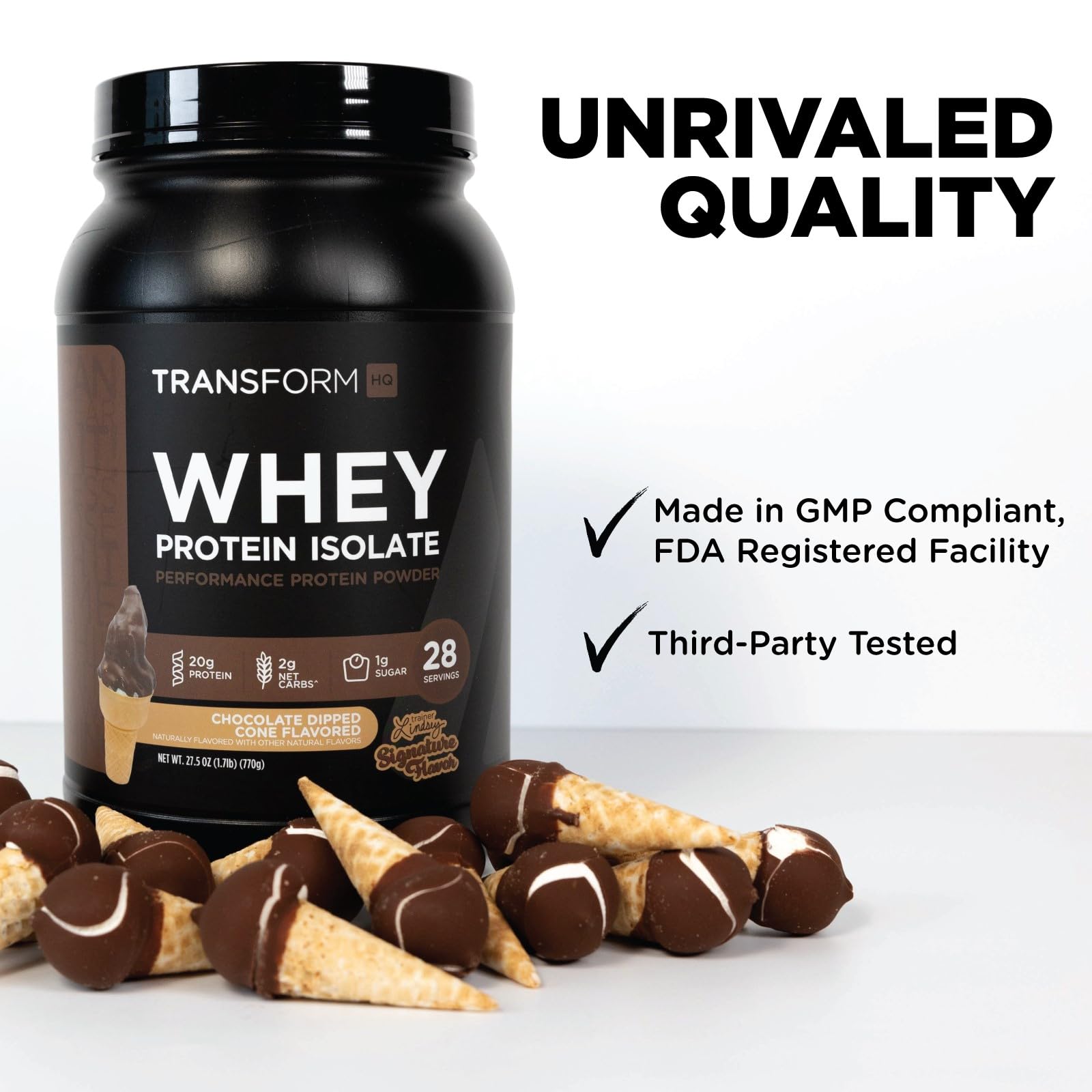 TransformHQ Whey Protein Isolate Vanilla Creme Brulee ready-to-serve shake