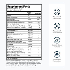 Canister label of Bulk Black with transparent ingredient disclosure for informed use.