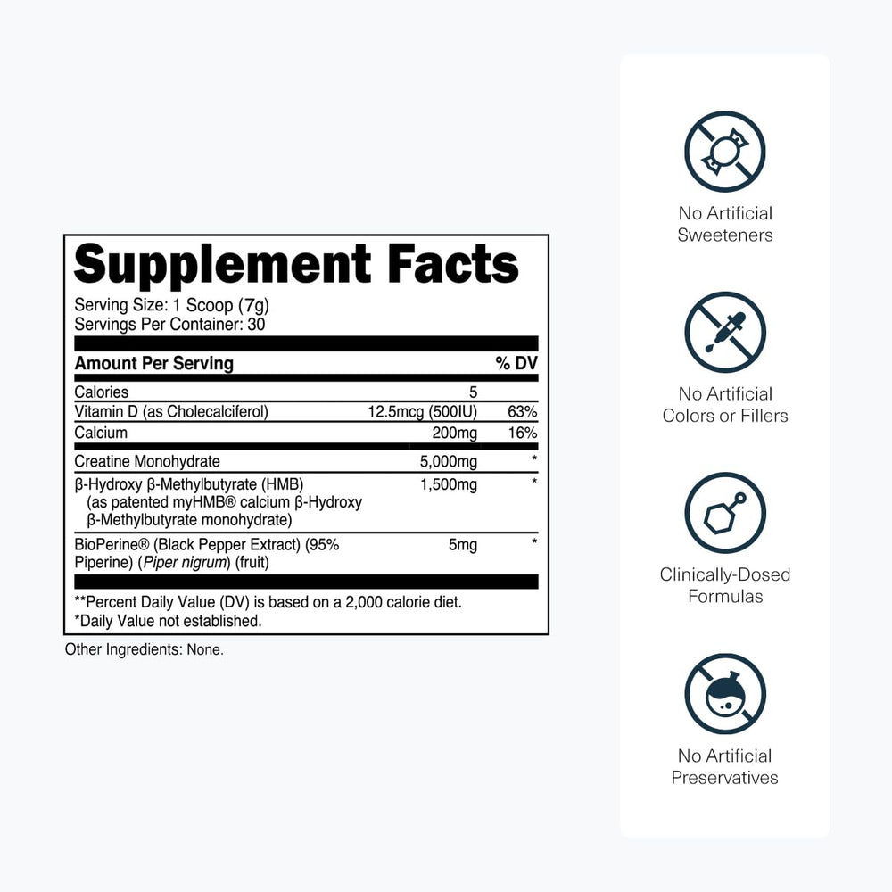 Transparent Labs Creatine HMB pour into glass demonstrates easy mixing.