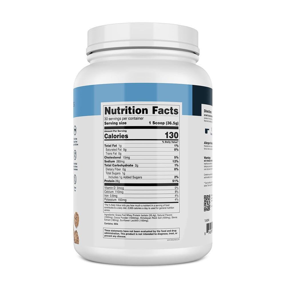 Transparent Labs Grass-Fed Whey Protein Isolate glossy package conveys premium gluten-free protein.