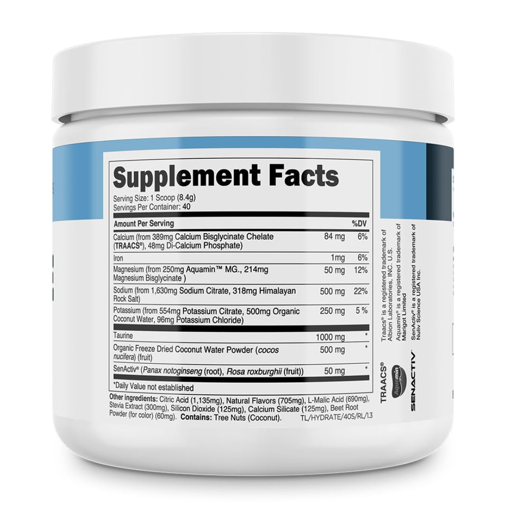 Transparent Labs Hydrate measuring scoop in packaging for quick prep