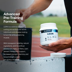 Transparent Labs Lean Pre-Workout ingredients panel emphasizes purity and transparency