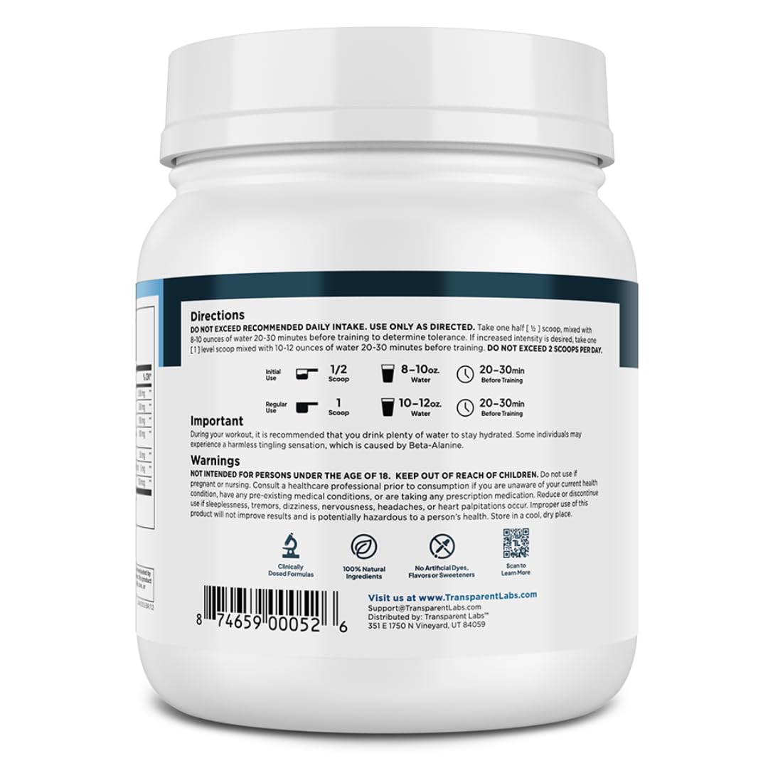 Transparent Labs Lean Pre-Workout ready for daily pre-workout routine