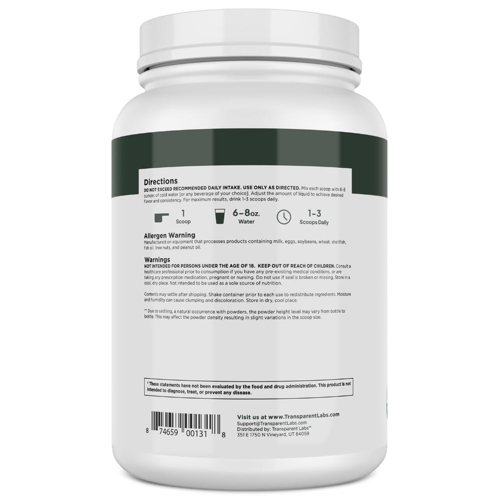 Transparent Labs pea protein in a kitchen setting for everyday use.