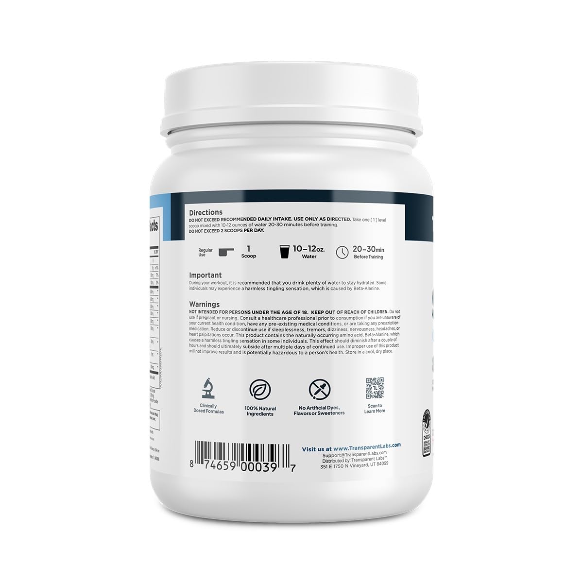 Serving size illustration for Stim-Free Preworkout