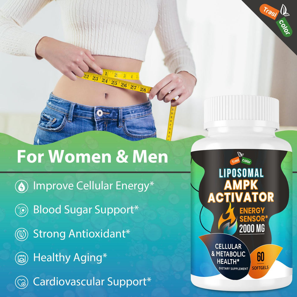 Trasicolor AMPK Activator ingredients blend includes berberine, DIM, cinnamon, milk thistle, resveratrol