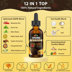 Trasicolor Berberine bottle front view ready for daily use.
