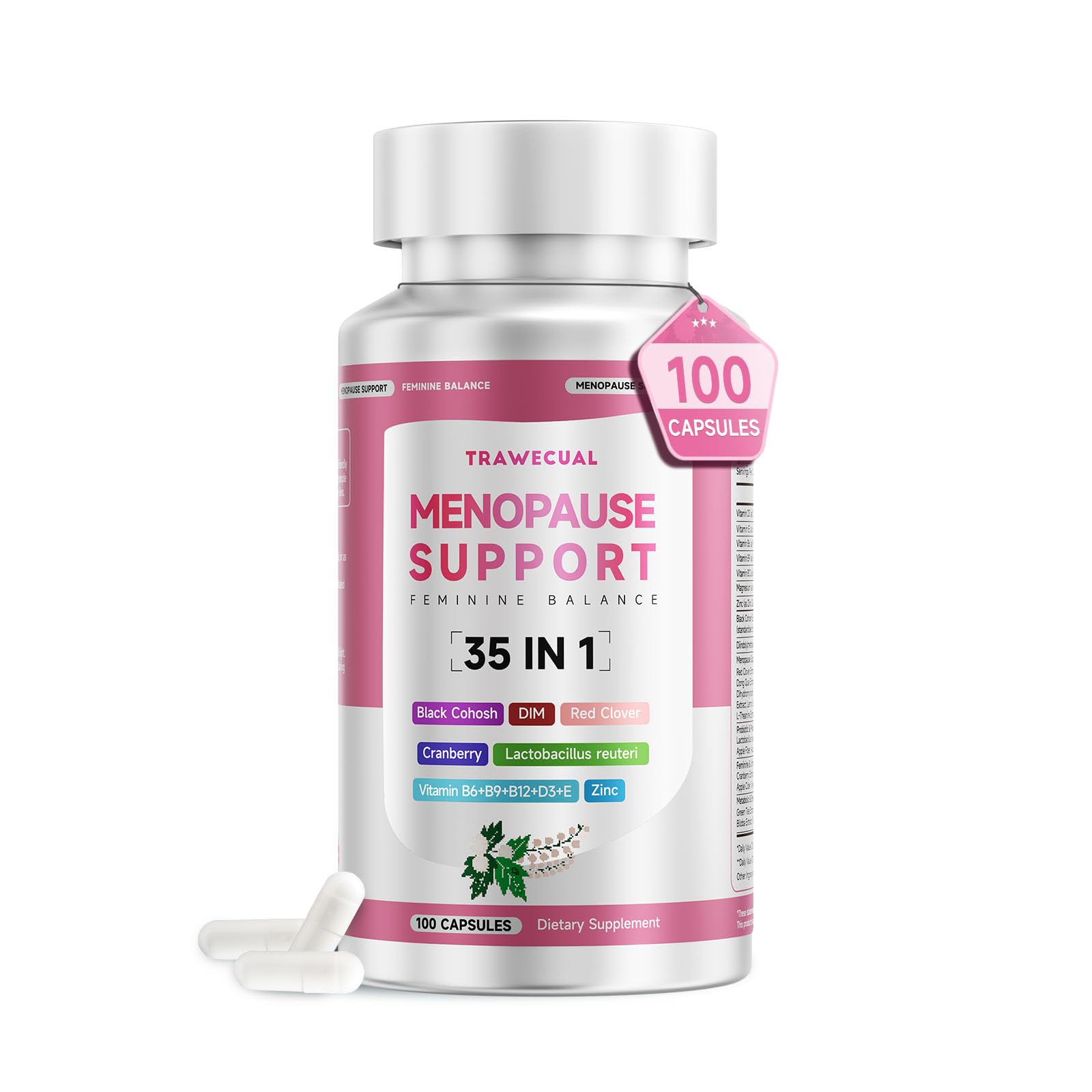 Trawecual daily capsules bottle for convenient menopause support