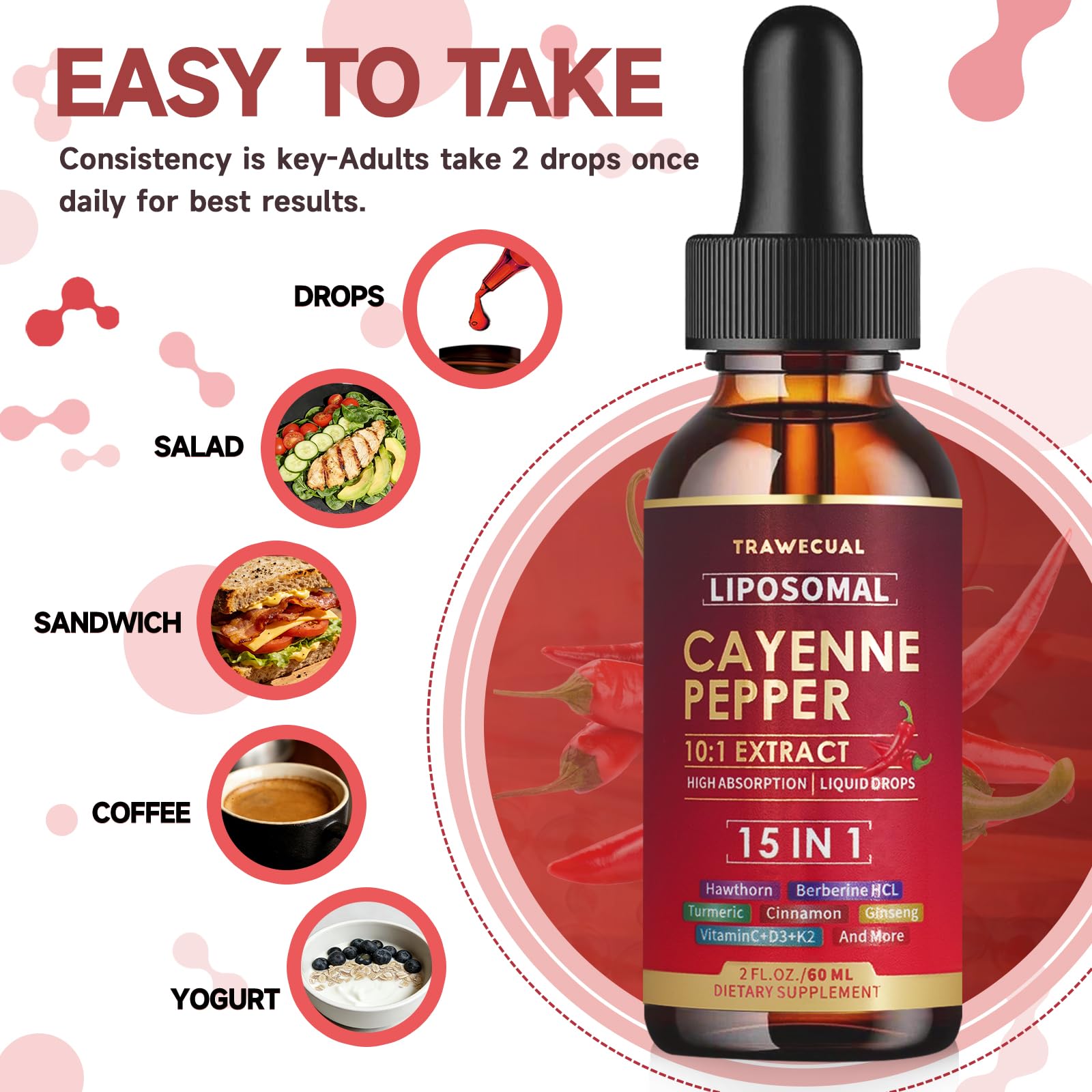 Trawecual easy 2 ml daily dose for a simple routine.
