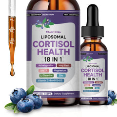 Trawecual liposomal cortisol drops bottle for convenient daily stress support