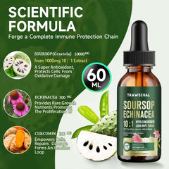 Trawecual Soursop liquid appearance highlights a clear, fruity flavor.