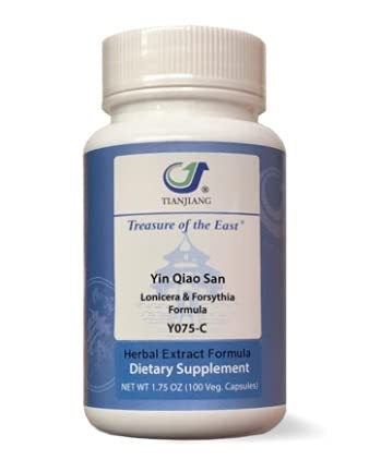 Treasure of the East Lonicera & Forsythia Formula bottle for easy daily use.
