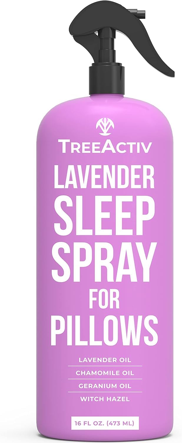 TreeActiv Sleep Spray bottle with lavender chamomile for a calming bedtime routine
