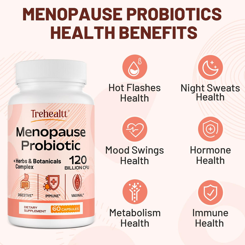 Trehealtt herbs including ashwagandha and maca for mood support during menopause