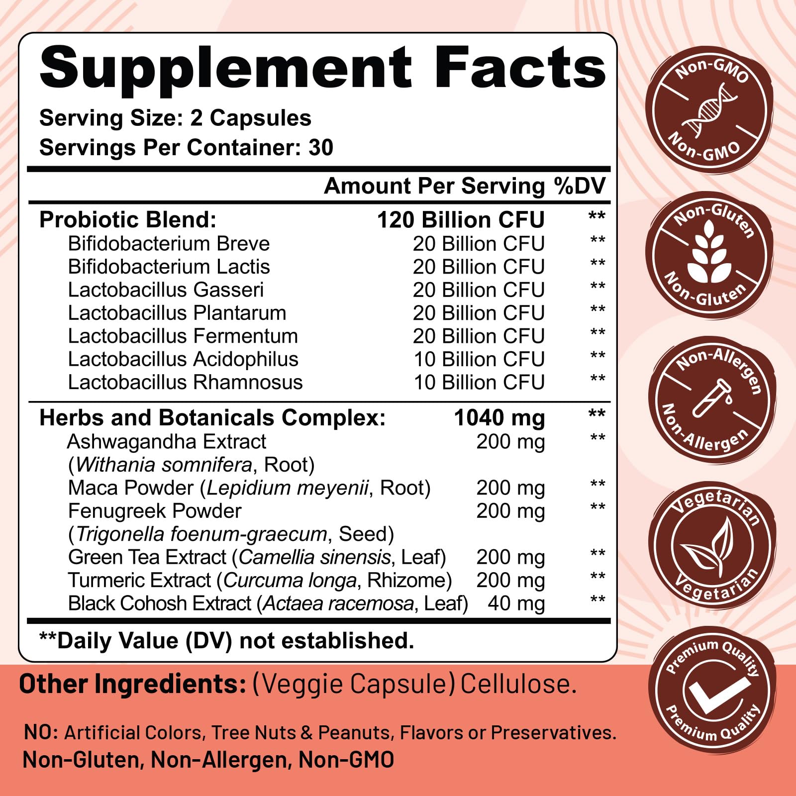 Trehealtt menopause probiotic capsules closeup for easy daily intake