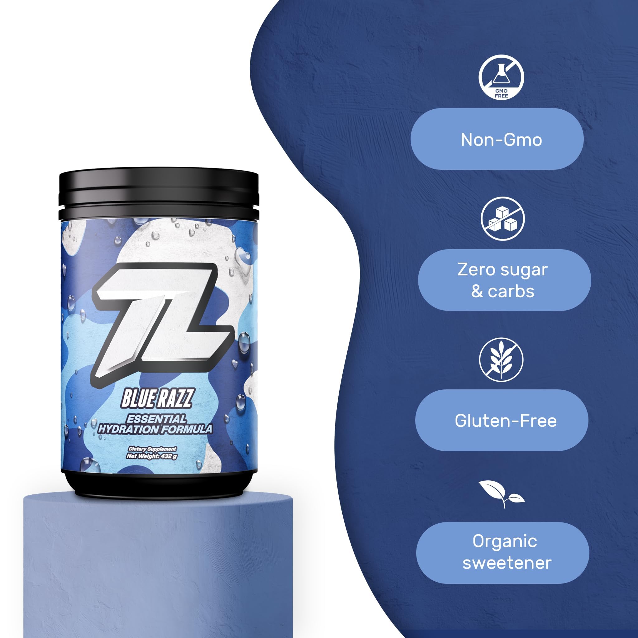 Keto-friendly badge signals zero sugar electrolyte for low-carb lifestyles.
