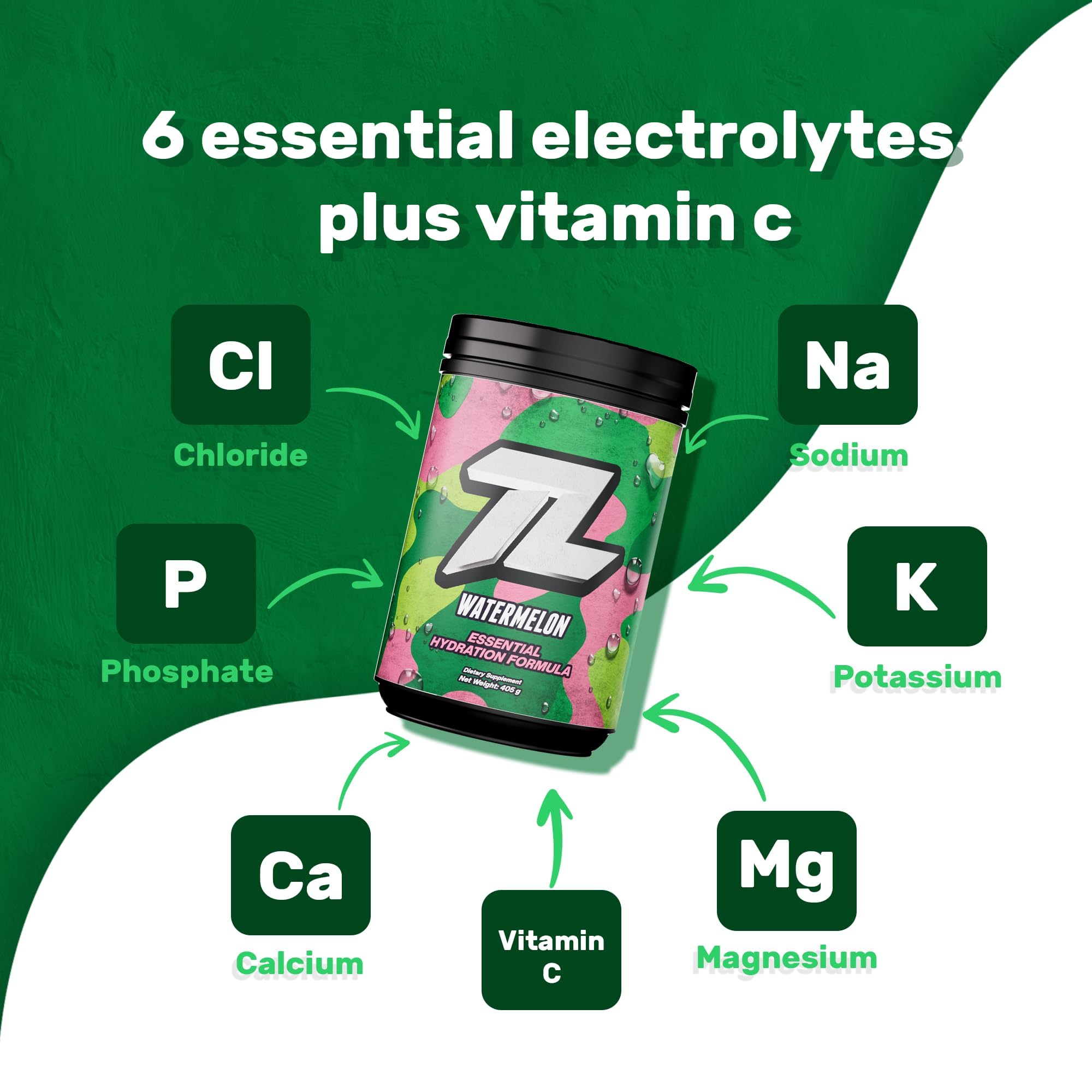 Treigning Lab Hydration ready drink in a glass with watermelon tone