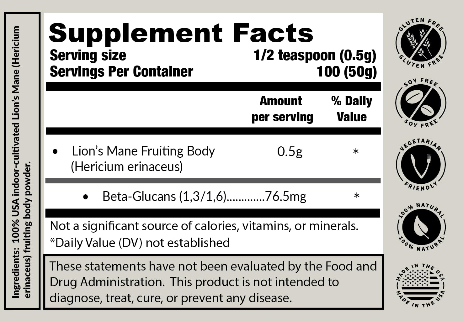 Tremetes Lion’s Mane powder blended in smoothie for daytime focus.