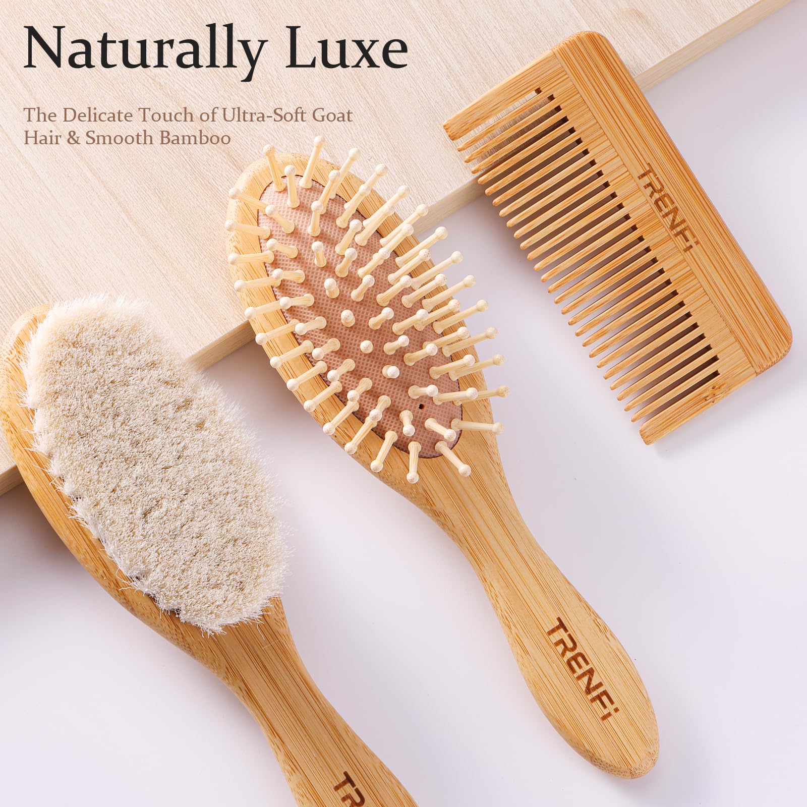 TRENFI bedtime grooming during bath time with soothing strokes