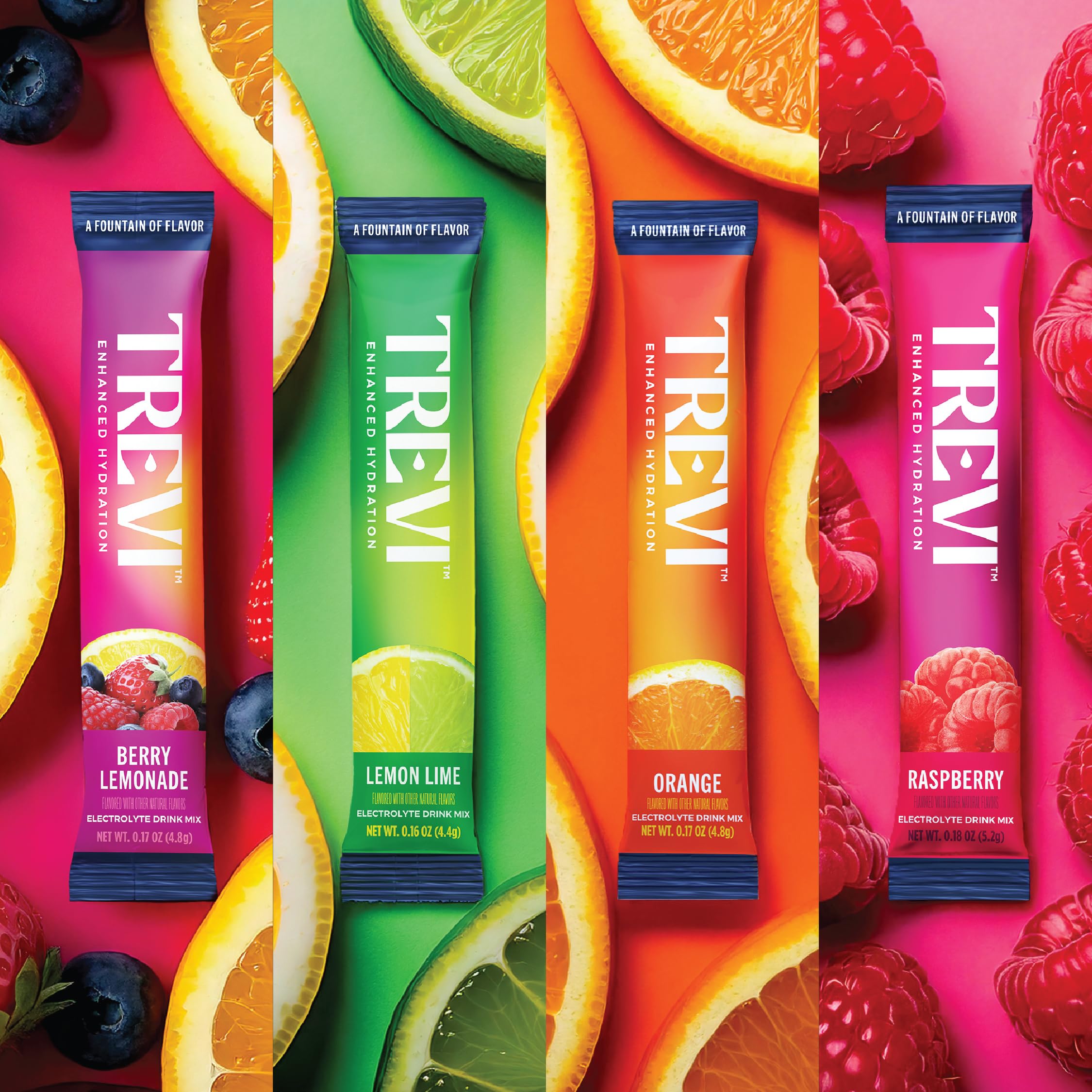 TREVI Lemon Lime packet in water for daily hydration