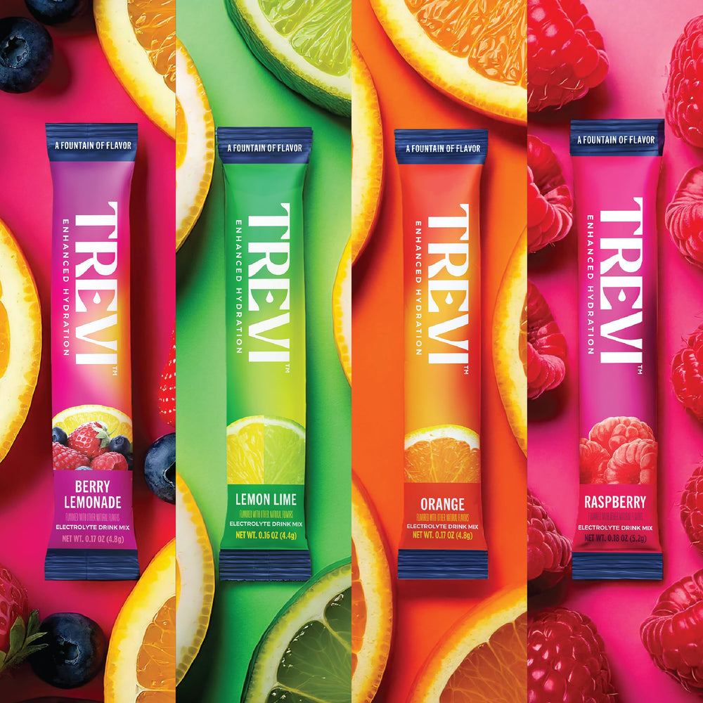 TREVI Lemon Lime packet in water for daily hydration