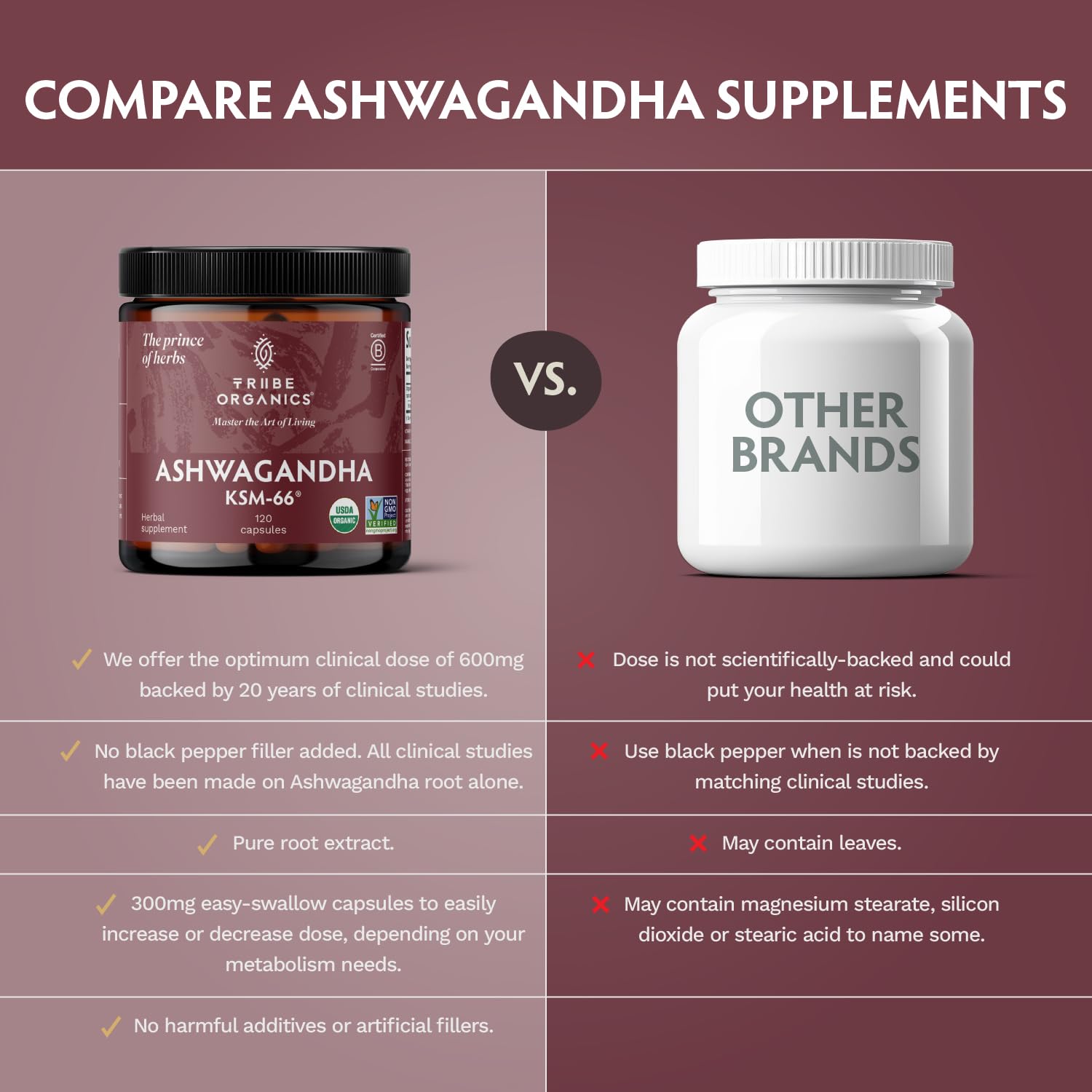 TRIBE ORGANICS athletic-focused Ashwagandha for energy and endurance support