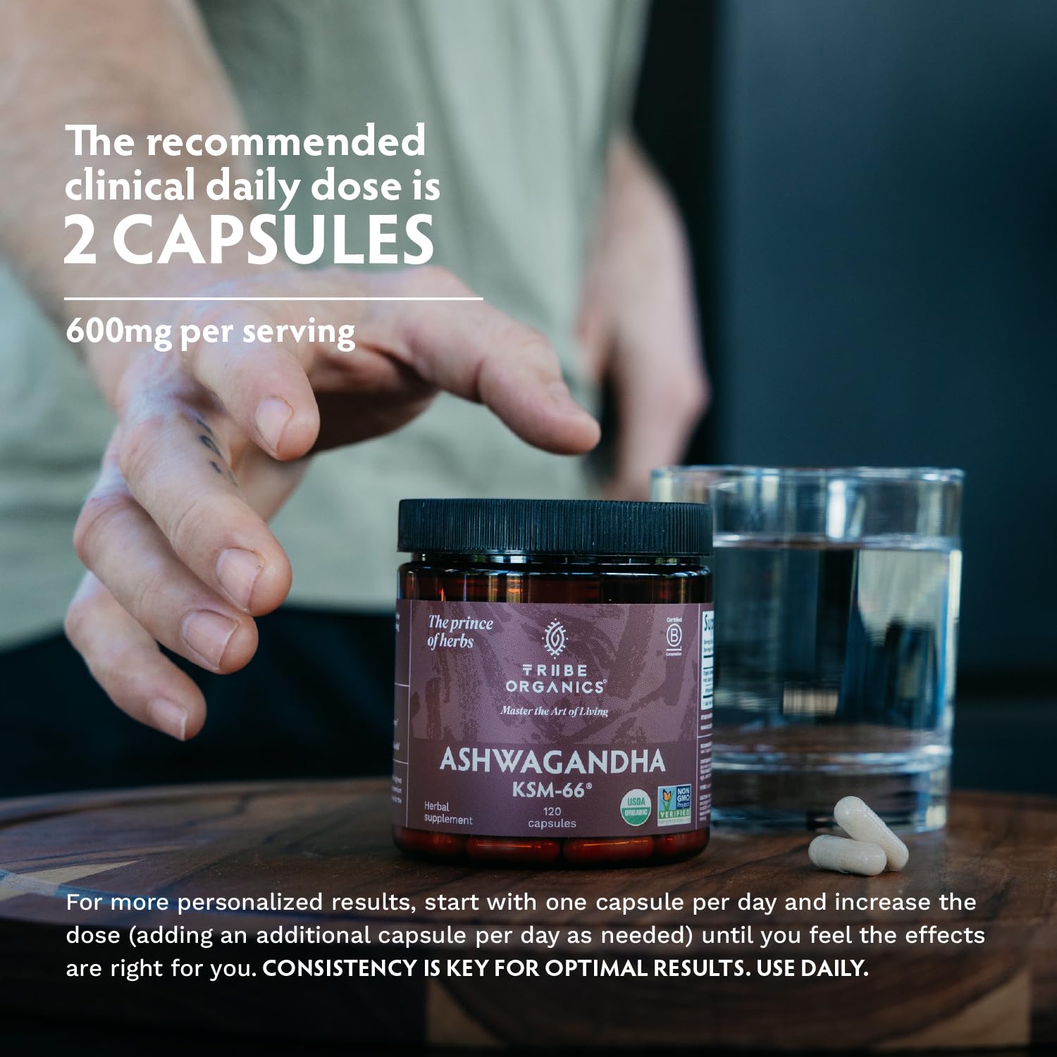 TRIBE ORGANICS 1% for the Planet donation badge on product packaging