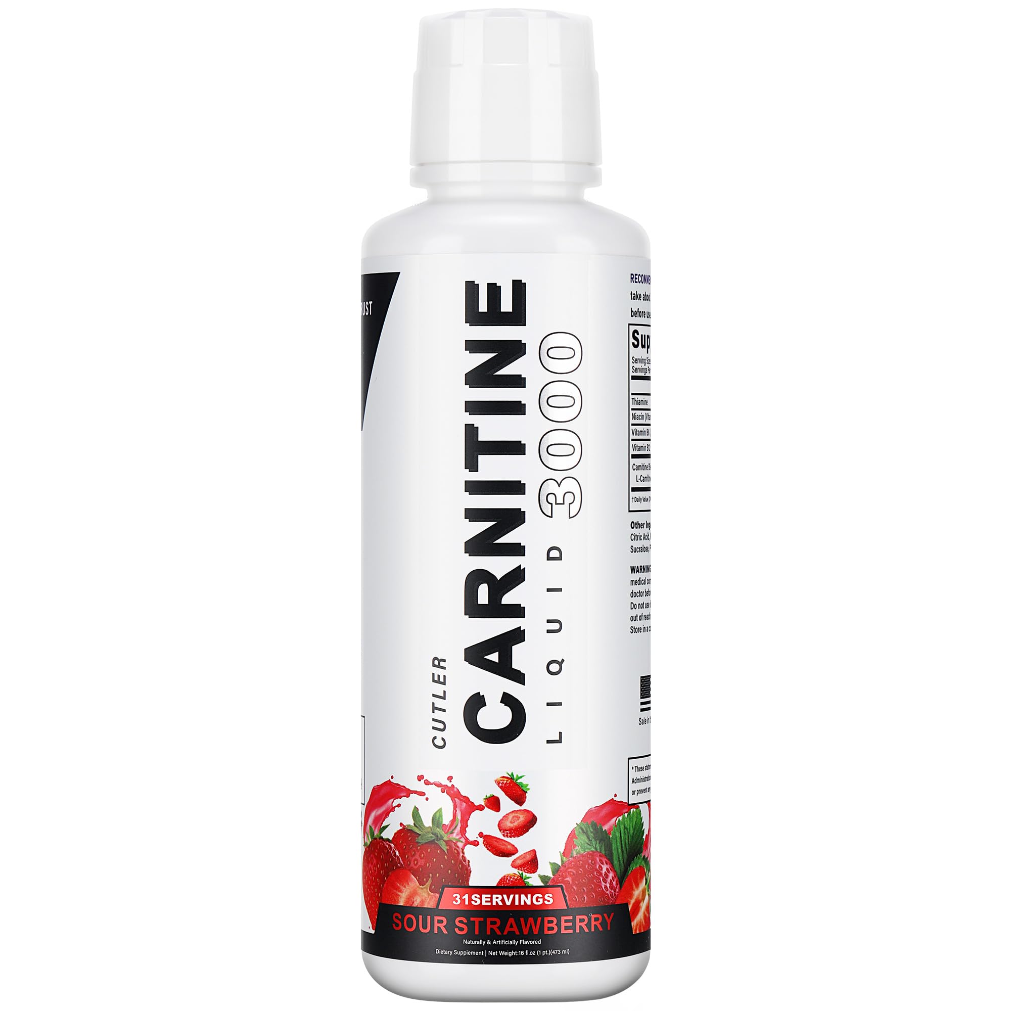 Trihood Liquid L-Carnitine 3000 bottle pour shows quick energy activation for workouts