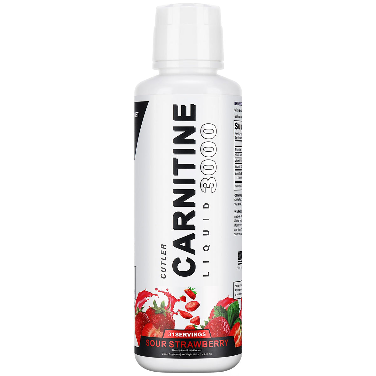 Trihood Liquid L-Carnitine 3000 bottle pour shows quick energy activation for workouts