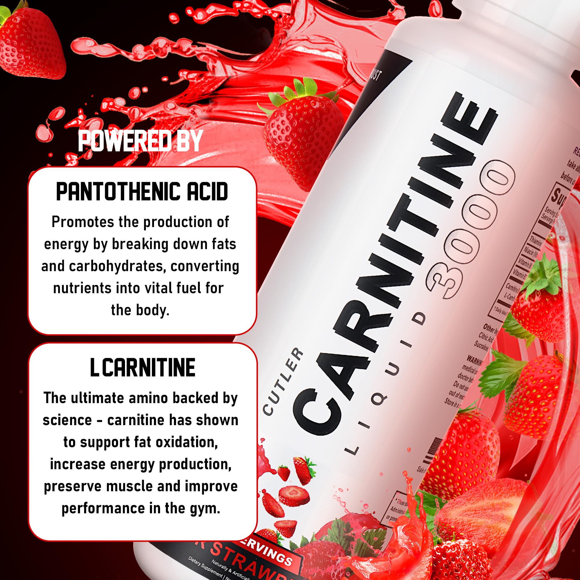Trihood Liquid L-Carnitine 3000 serving prep for pre or post workout use