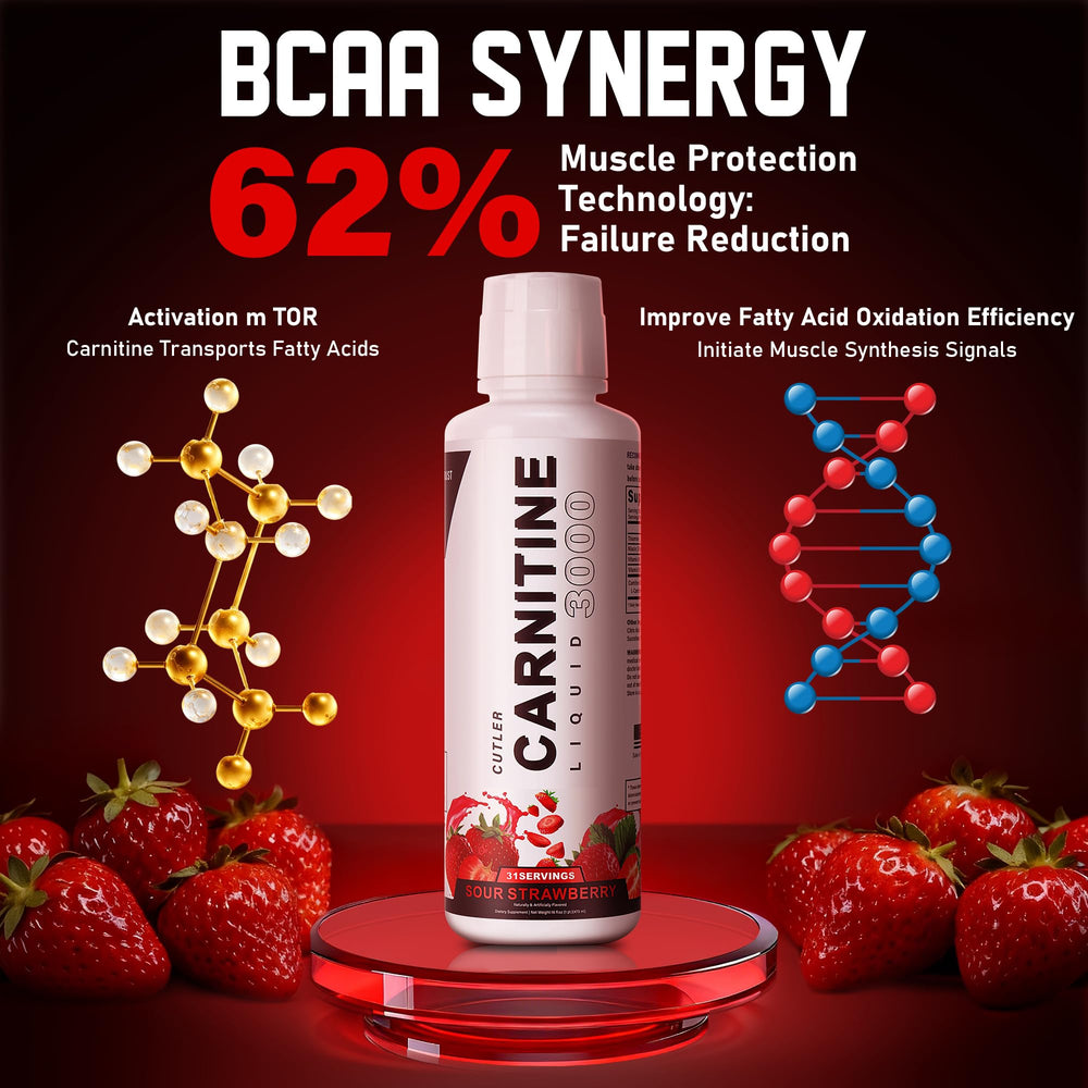 Trihood Liquid L-Carnitine 3000 strawberry pineapple flavor imagery