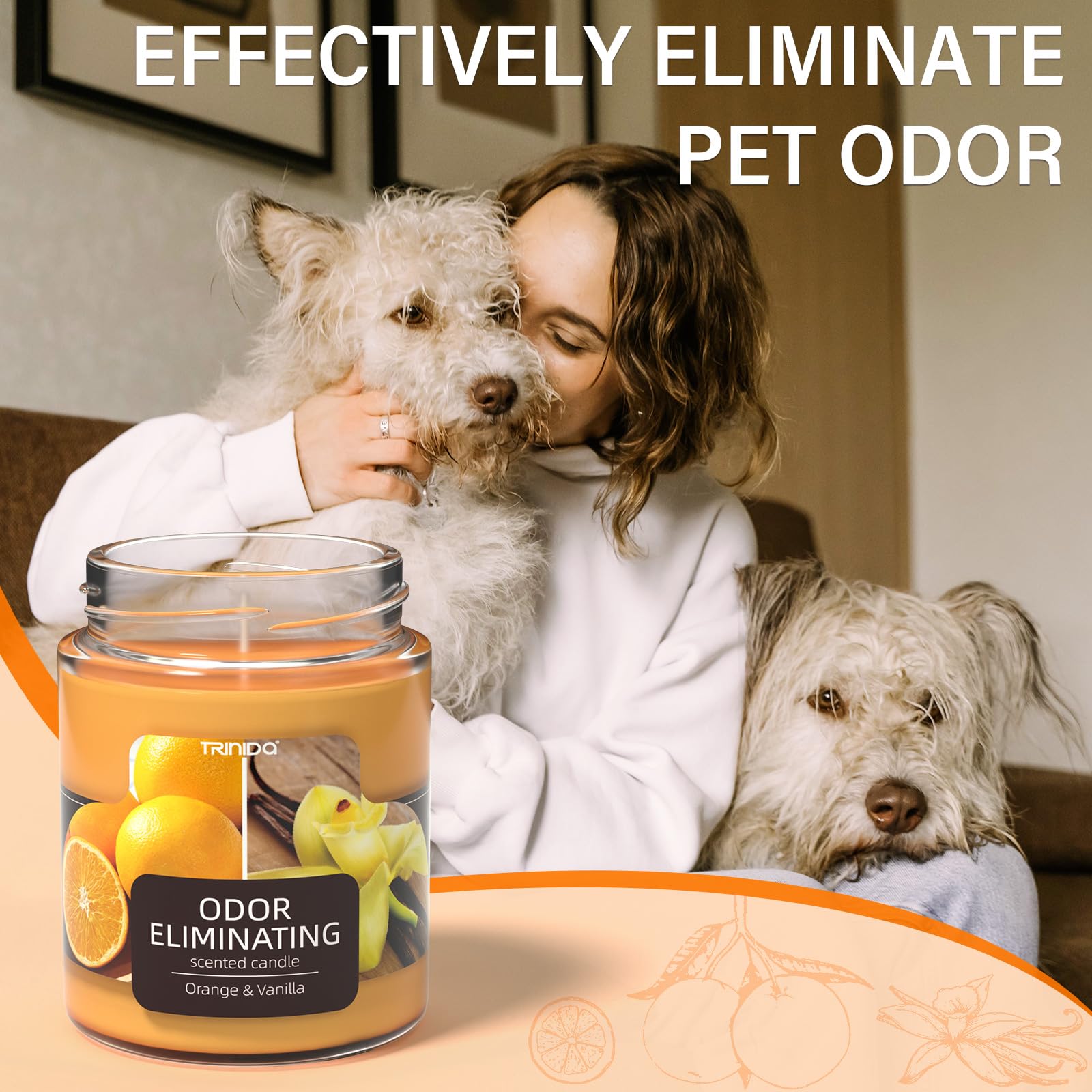 TRINIDa scent-profile image conveys a bright citrus-vanilla aroma without overpowering the room