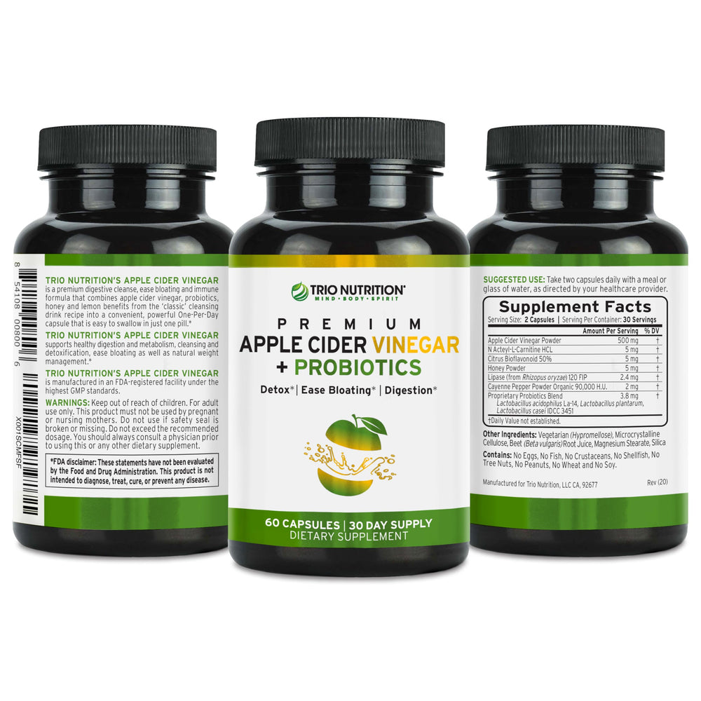 TRIO NUTRITION capsules easy to swallow for daily wellness.