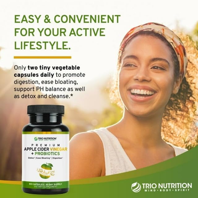 TRIO NUTRITION ingredients highlight mother and cayenne benefits.
