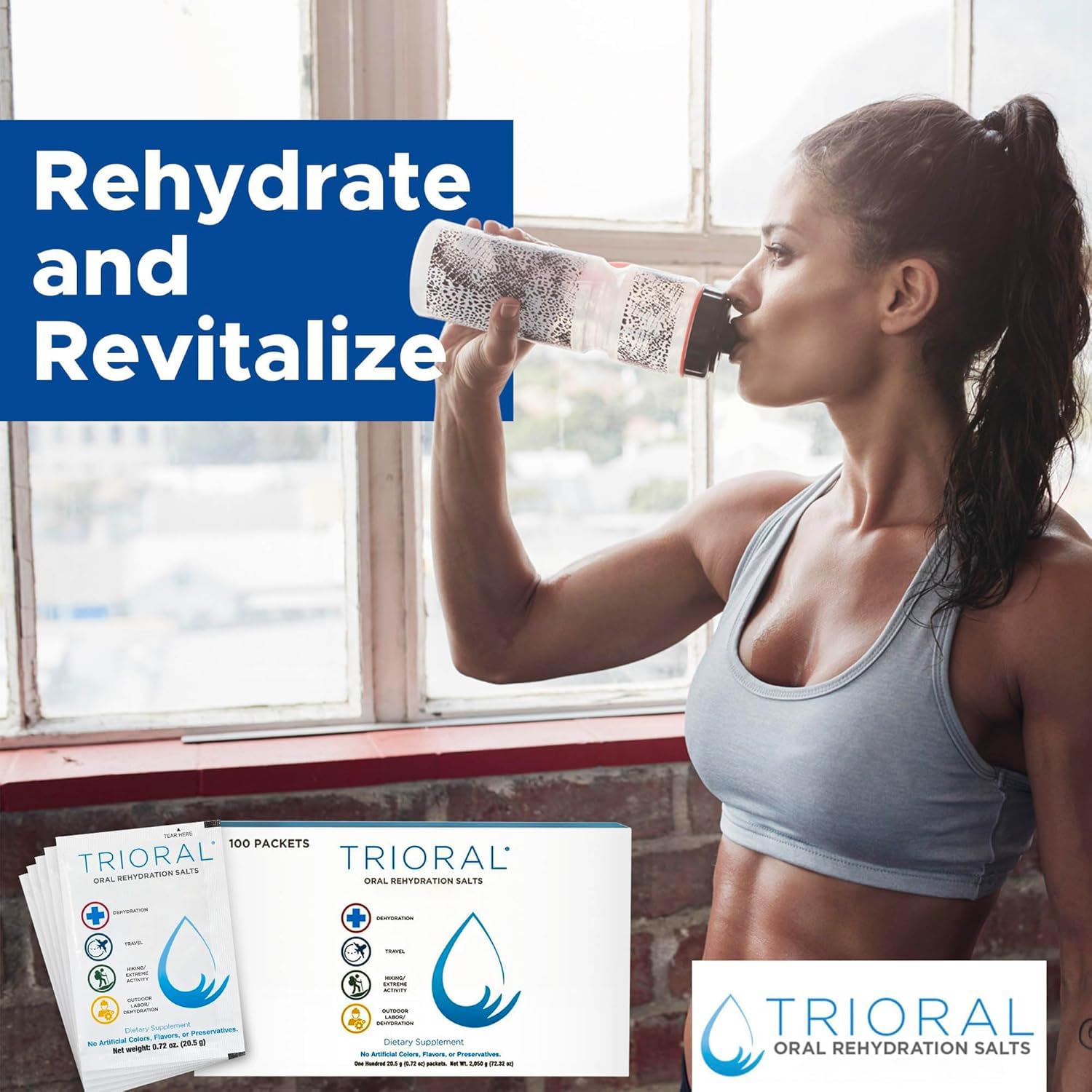 TRIORAL travel-friendly packaging for gym bag or travel