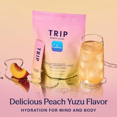 TRIP Peach Yuzu travel pack ideal for flights and workouts