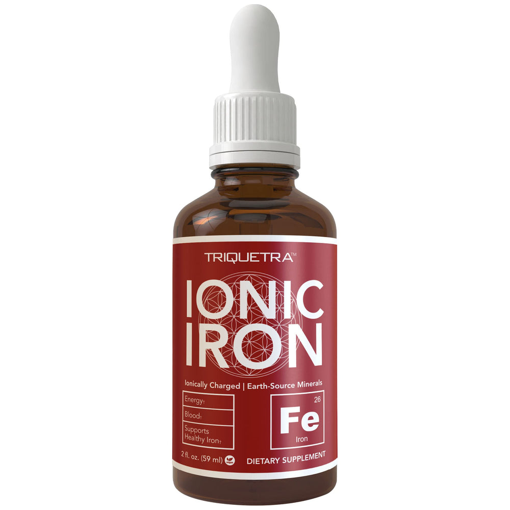 Triquetra Health Ionic Iron bottle ready for daily dosing
