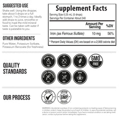 Triquetra Health Ionic Iron liquid texture shown for fast uptake