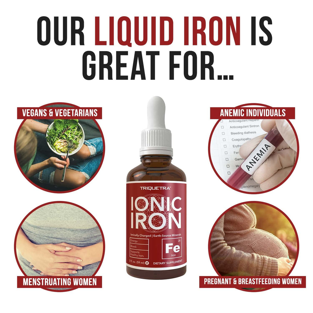 Triquetra Health Ionic Iron non-flavored liquid in bottle