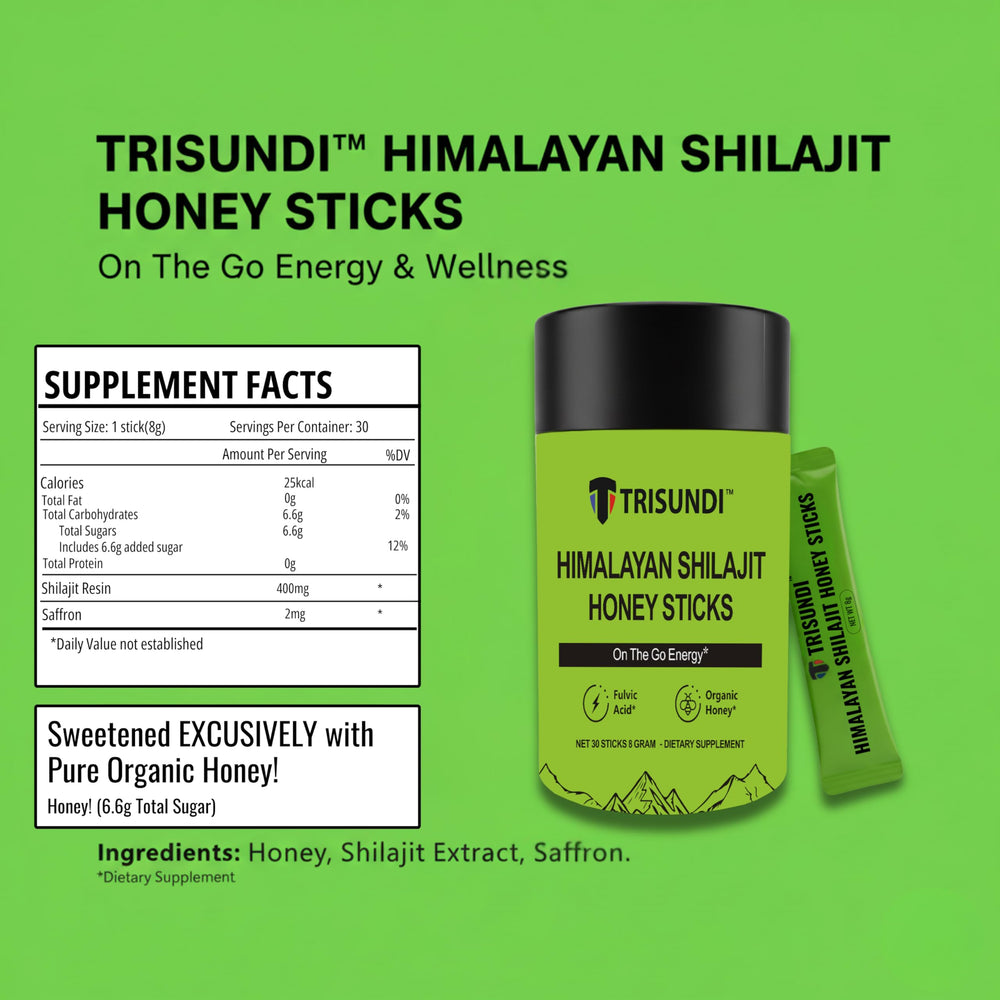 Trisundi Himalayan Shilajit Honey Stick in a tea cup for versatility