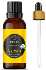 Troful Lemon Oil bottle in amber glass for pure aroma diffusion