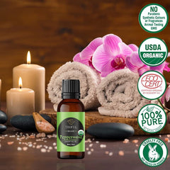 Troful Organic Peppermint Oil dropper bottle ready for diffusers and blends
