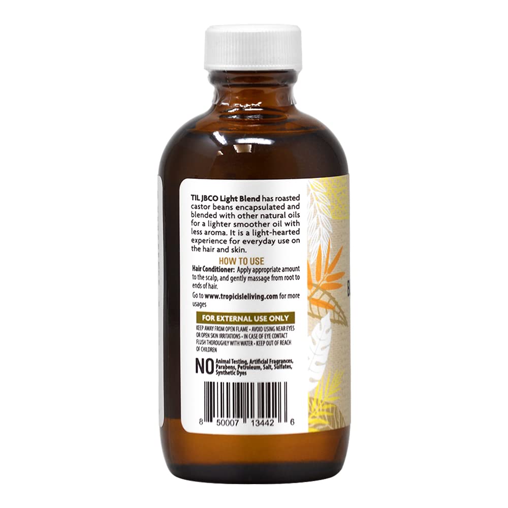 Tropic Isle Black Castor Oil Light Blend pack shot highlighting value of the 2 pack