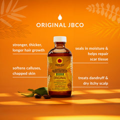 Tropic Isle Living JBCO bottle label shows 8oz all-purpose oil