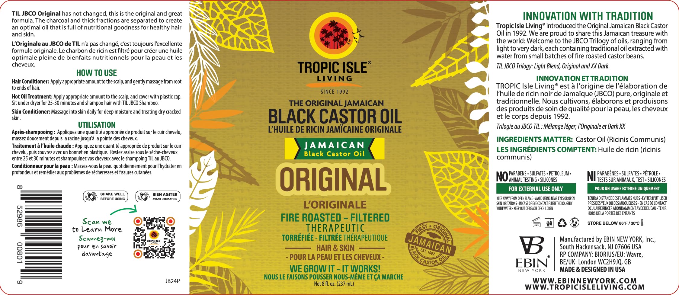 Tropic Isle Living JBCO nail care for cuticle hydration
