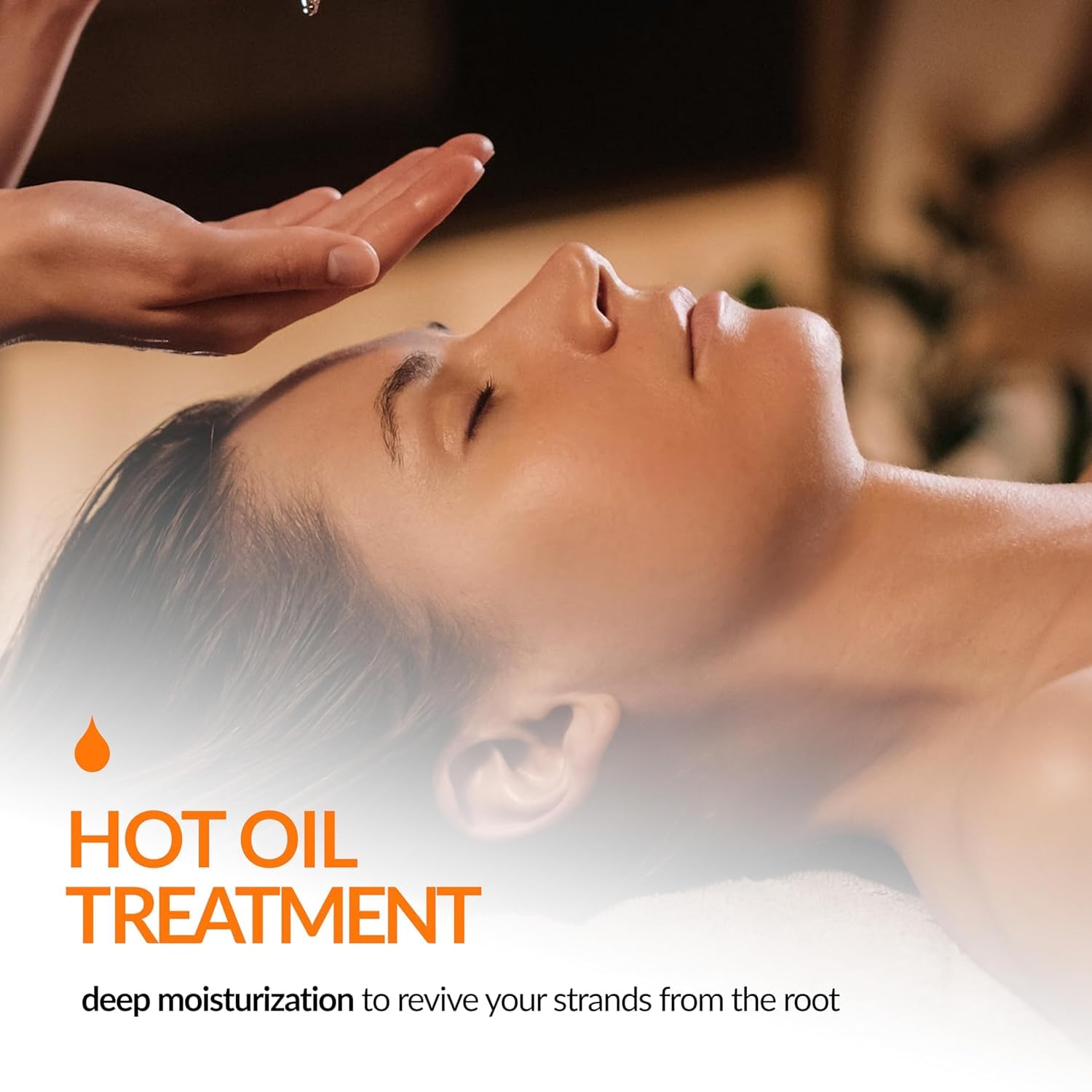 Hands applying Tropic Isle Living JBCO to hair strands for strength and shine.