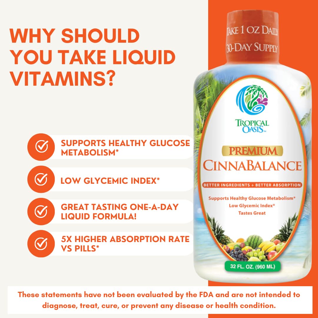 Tropical Oasis Cinnabalance on kitchen counter ready for a daily sip.