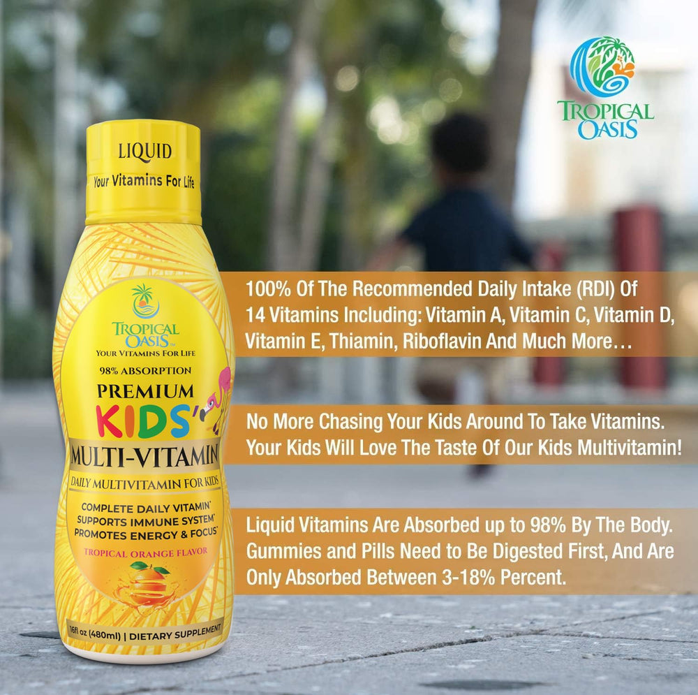 Tropical Oasis natural fruit flavor appeals to kids during supplementation.