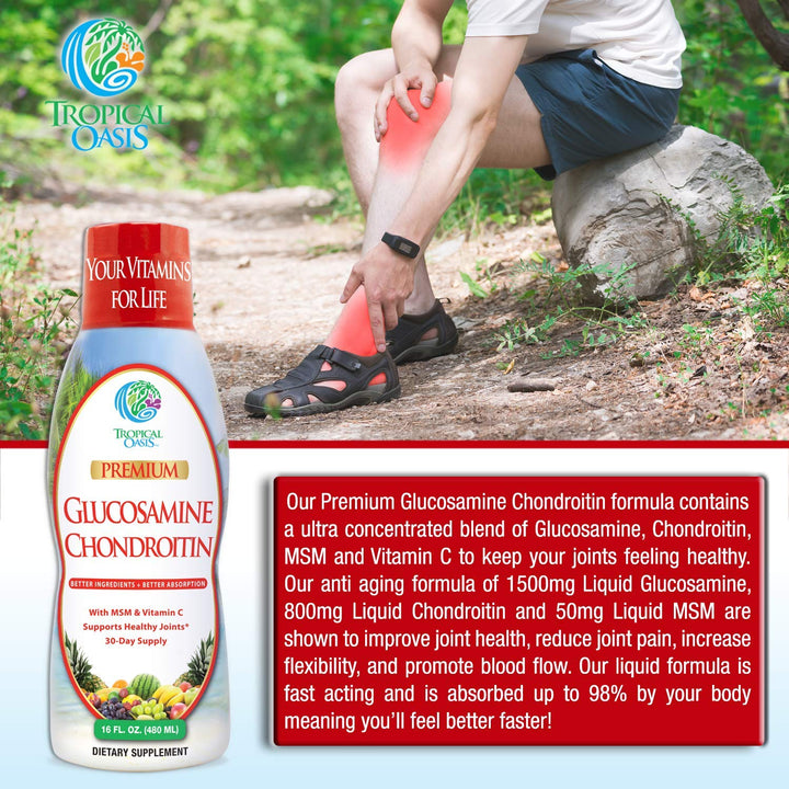 Tropical Oasis liquid bottle with glass ready for daily routine and comfort.